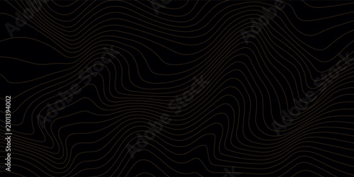 Konstfotografi black and gold luxury background with dynamic wave composition.