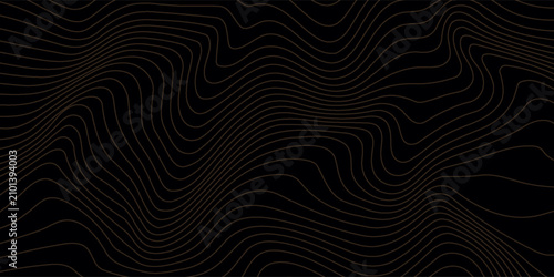 Fotografi black and gold luxury background with dynamic wave composition.