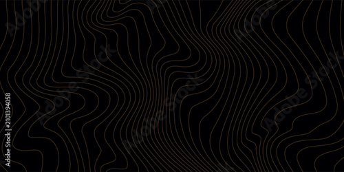 Tableau sur toile black and gold luxury background with dynamic wave composition