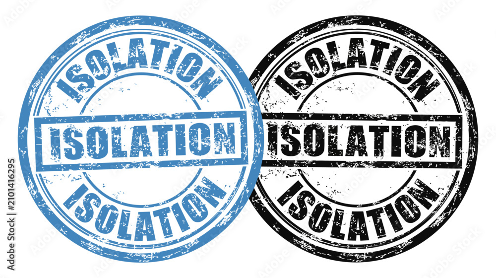 Fototapeta premium Isolation stamp seal badge circular grunge design with isolation