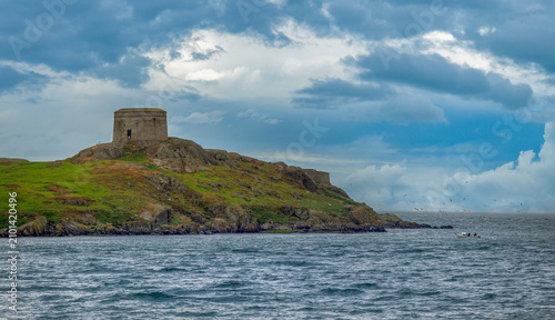 Bild auf Leinwand Ruins of Martello Tower, Dalkey Island, near Dún Laoghaire, south of Dublin, Ire