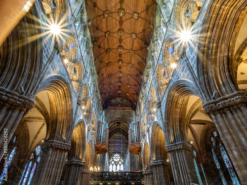 Obraz na płótnie Central nave of the Glasgow cathedral, Cathedral Square, Glasgow, west central S