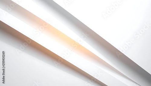 Light shining through white blinds.