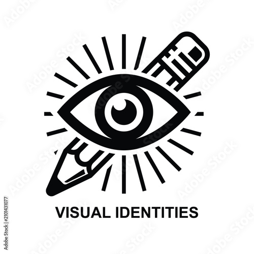 Visual identities icon isolated on background vector illustration.