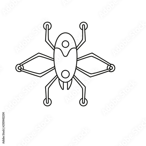 Abstract insect-like robot outline