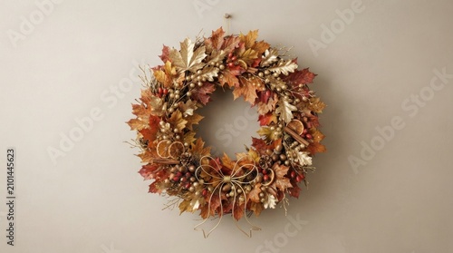 golden christmas wreath