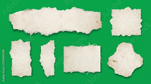 Vintage torn paper element
