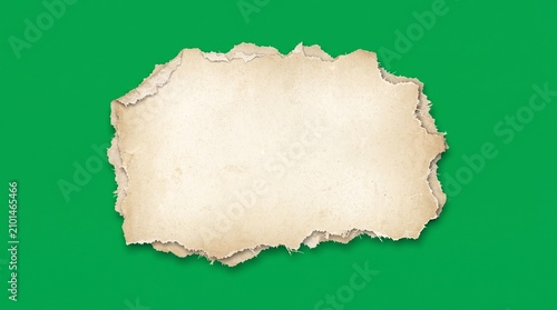 Vintage torn paper element