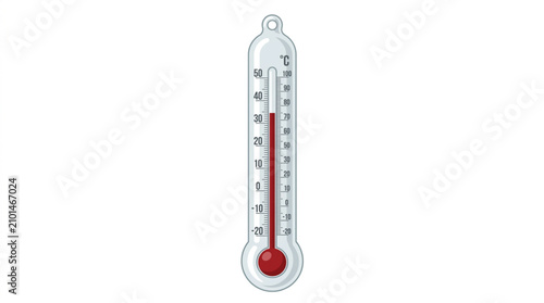 Cuadro en lienzo thermometer isolated on white