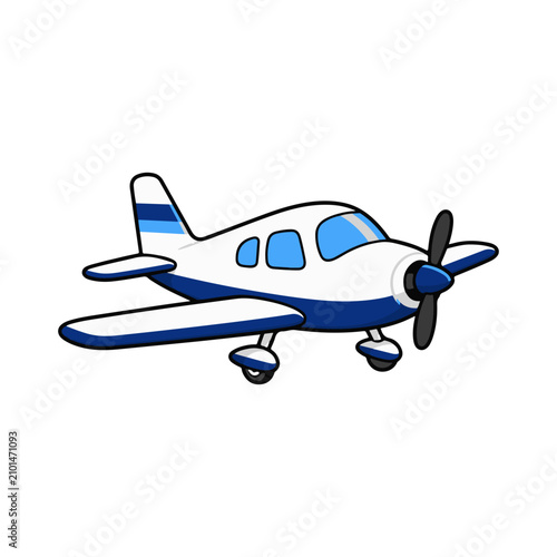 Single Engine Propeller Airplane Vector