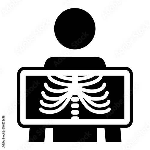 Vector silhouette icon of x-ray