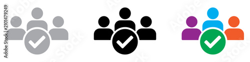 Konstfotografi Eligible icon set silhouette, Clipart vector illustration