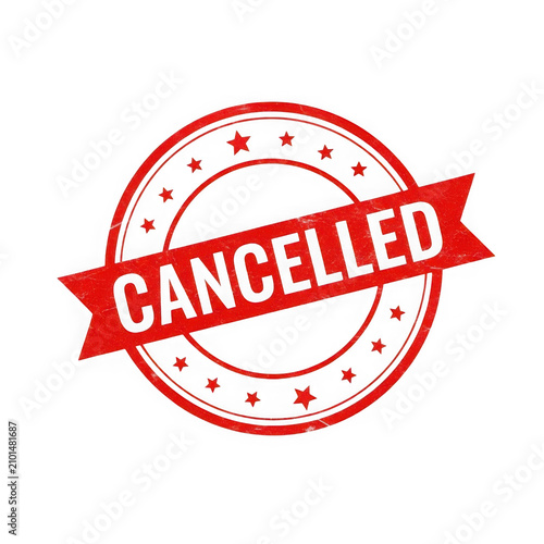 Red cancelled stamp seal