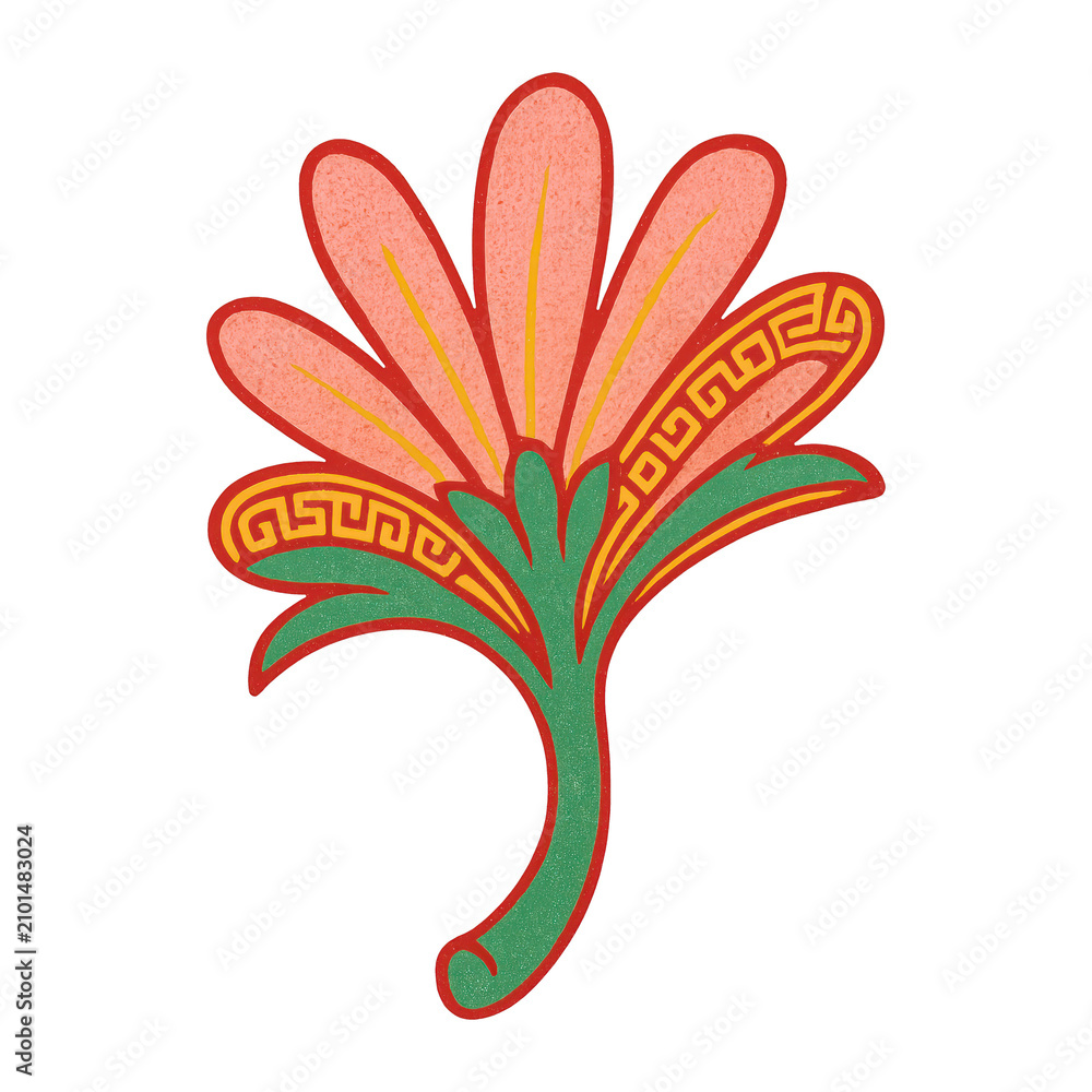 Obraz premium PNG Colorful abstract floral design