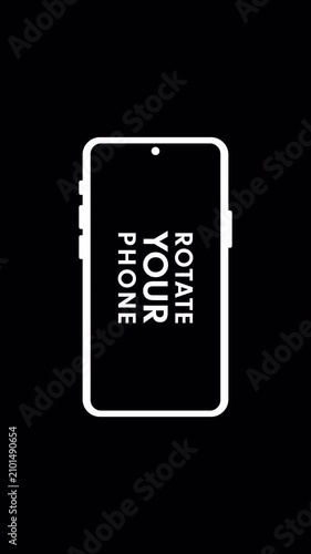 Rotate Your Phone Orientation Animation with Transparent Background - 4K Portrait Vertical