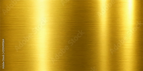Foto Luxury Brushed Gold Metal Texture Background with Polished Metallic Steel Surfac