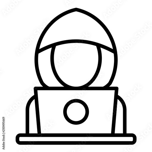 Foto Hacker vector icon. Can be used for Security iconset.