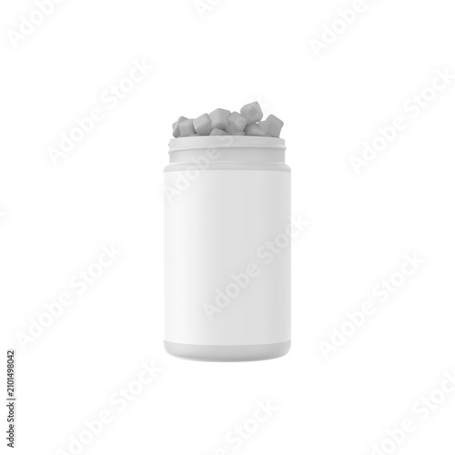 white plastic bottle