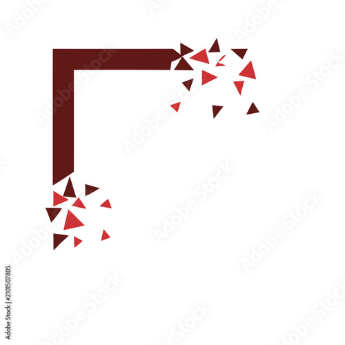 Abstract Corner Design with Triangles