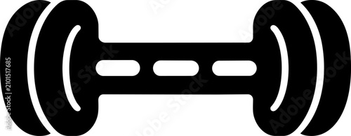 Photos Black silhouette of a dog training dumbbell used for fetch and obedience exercises, isolated on a white background