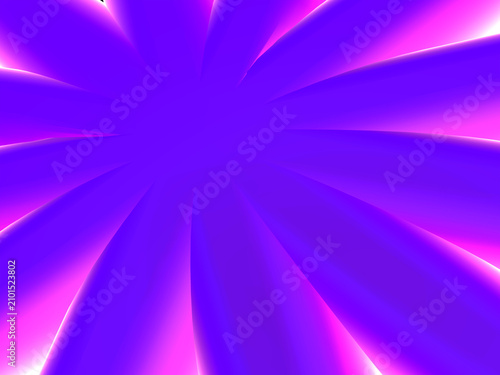 Foto Abstract background with vibrant purple and pink radial gradient light beams, dy
