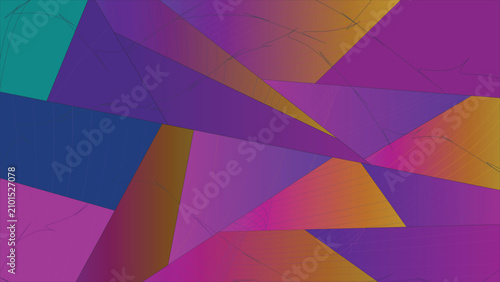 Abstract geometric composition of large intersecting polygons with smooth vibrant gradients and subtle scribbled linework creating a bold modern background