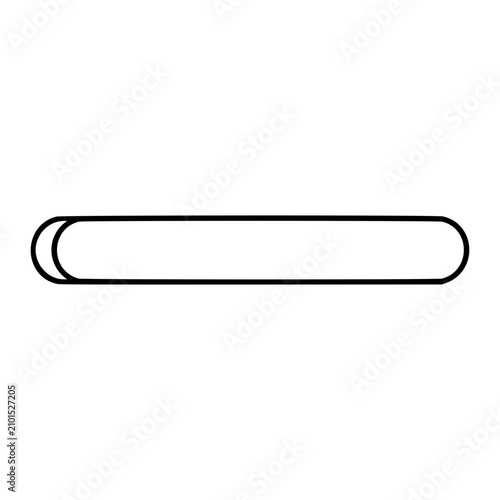 Photos Vector icon of a wooden tongue depressor with rounded ends, minimalist black outline illustration for medical tools and dental care, scalable graphic design element for healthcare