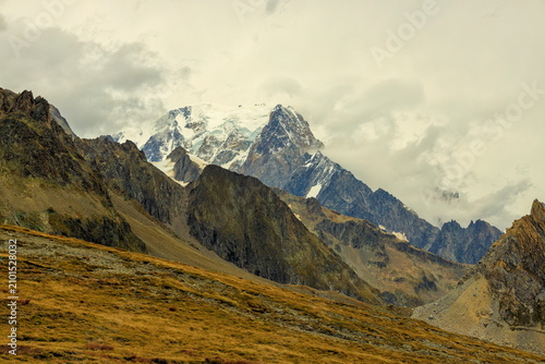 Col de la Seigne, France - 13.09.2025: Majestic View of Mont Blanc Massif and Glacier