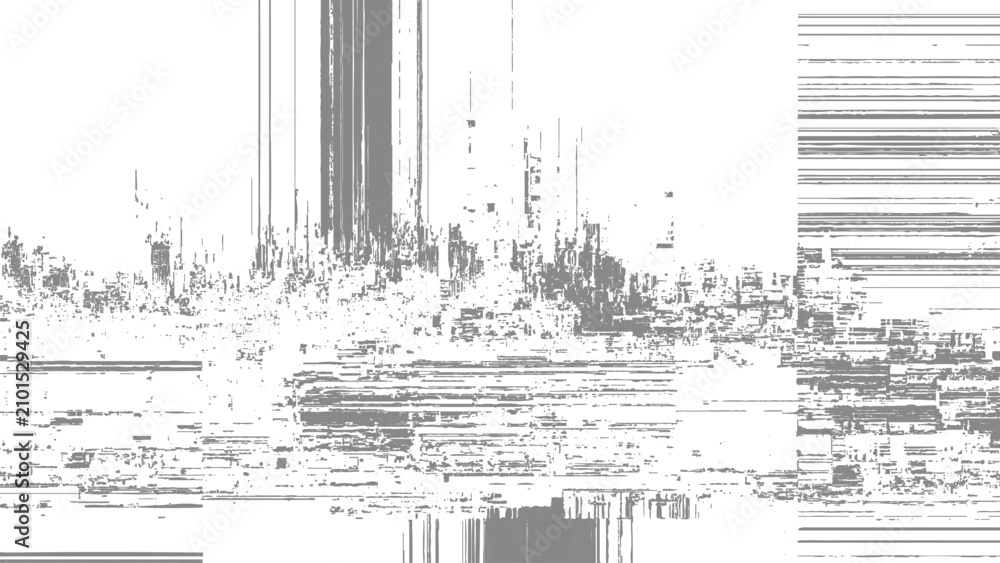 Fototapeta premium Glitchy distorted digital noise pattern with horizontal and vertical lines and pixels abstract