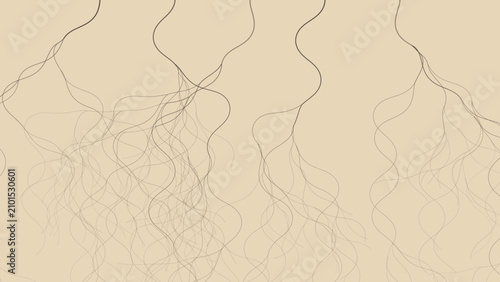 Abstract organic flowing line texture with tangled continuous curves creating a minimalist background for modern digital design  