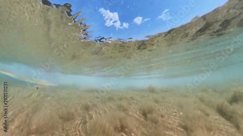 Undersea wave moving to coast