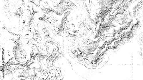 Photos Topographic map illustration with contour lines and shading on white geographic