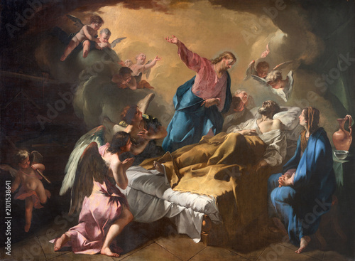 Bergamo - The painting of Death of St. Josephe (Transito di San Giuseppe) in ...