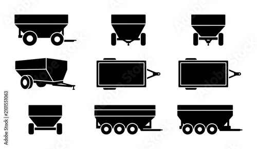 Cuadro en lienzo Agricultural Seed and Fertilizer Spreaders, Farm Equipment Silo Trailers, Indust