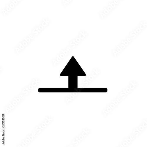 Upward growth arrow on progress bar success concept minimal dark background