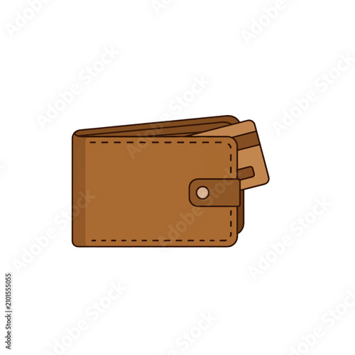 Brown Leather Tag with Metal Grommet standard isolated on a transparent background