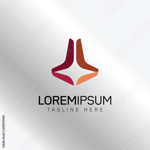 Abstract Flower Bud and Hands Logo Template for Wellness and Beauty