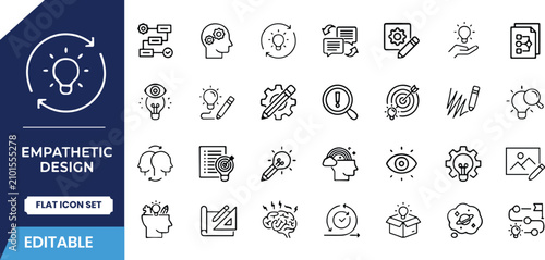 Photos Innovation and creativity icon set ideas brainstorming and problem solving