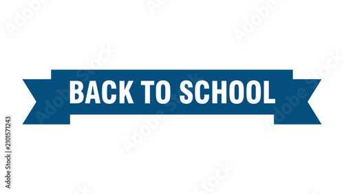 Vászonkép Back to School Banner: A simple yet impactful blue banner with the bold white text BACK TO SCHOOL, symbolizing the start of a new academic year and educational journeys