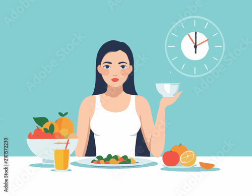 Konstfotografi Intermittent fasting woman