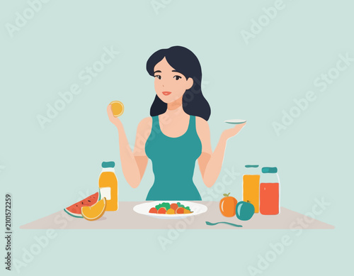 Foto Intermittent fasting woman