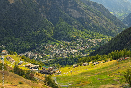 Canvastavla Courmayeur, Italy - 14.09.2025: Alpine Valley
