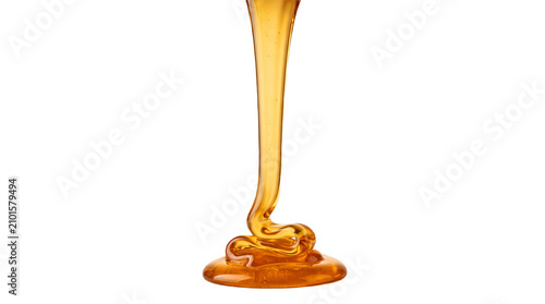 Honey Liquid Sweet Syrup Golden honey pouring isolated PNG on transparent background sweet natural food dripping 