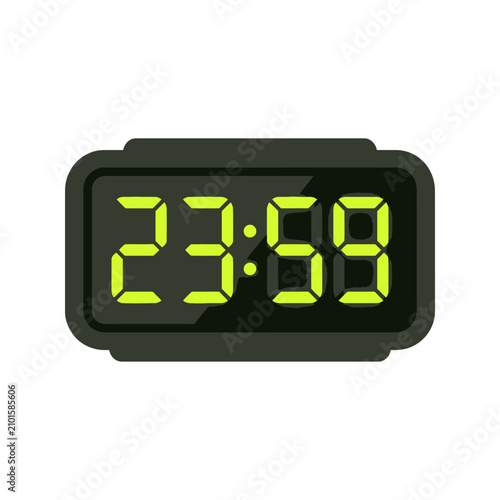 Digital clock display showing time countdown or late hour