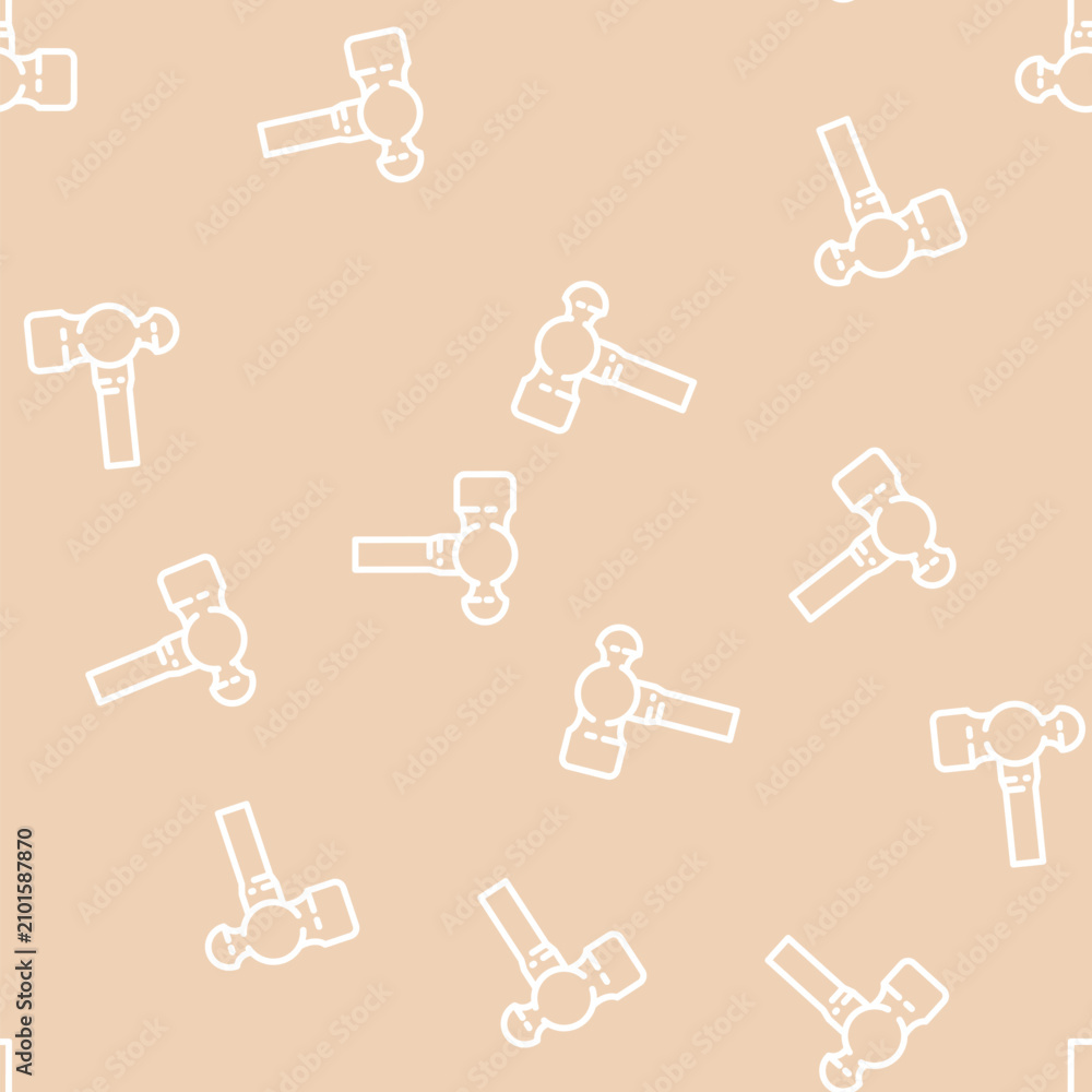 Obraz premium ballpeen hammer line seamless pattern ballpeen hammer thin line illustration
