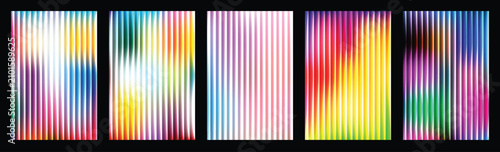 Foto Abstract glass fractal ripple background with flowing lines and vibrant gradient