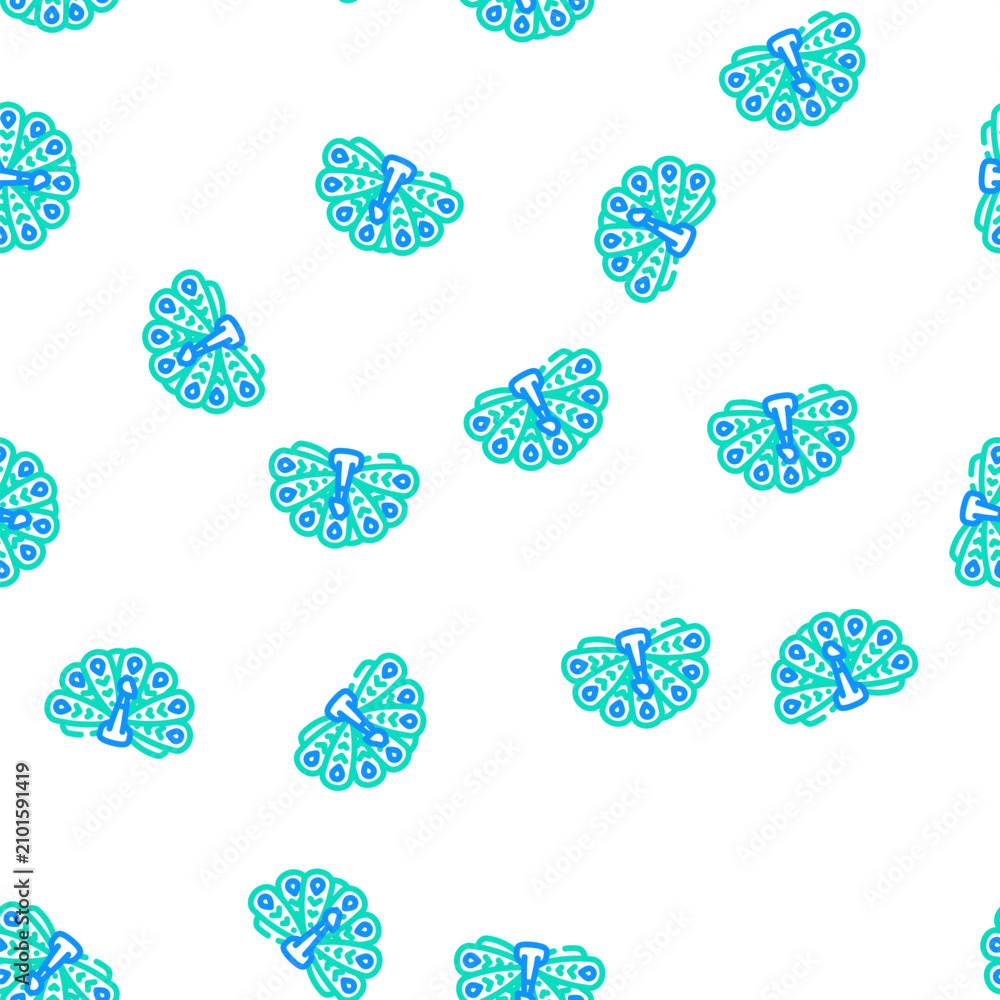 Fototapeta premium peacock bird vector seamless pattern peacock bird sign illustration