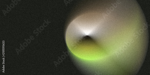 Futuristic Lime Green and White Organic Light Form on Dark Background