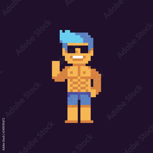 this is people in pixel art ,this item good for presentations,stickers, icons, t shirt design,game asset,logo and your project.