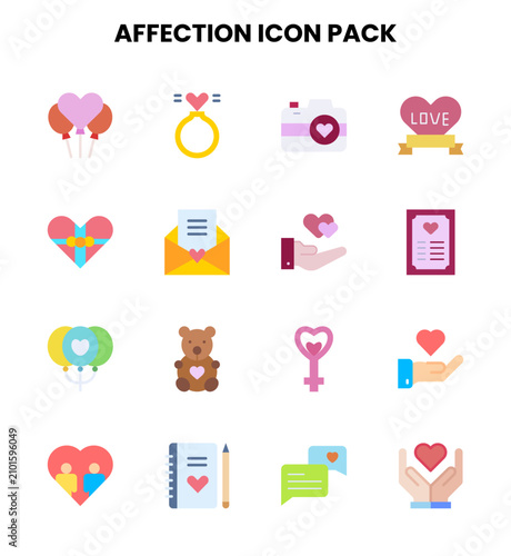 Affection Flat Scalable Icons Pack